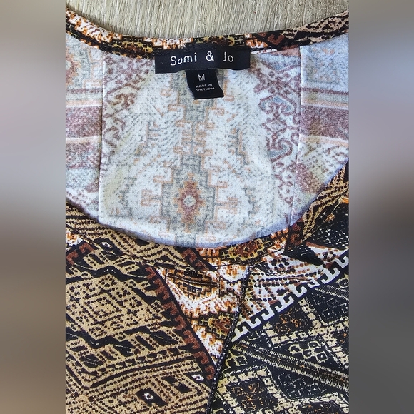 Medium Sami & Jo Boho Tribal Print Fit & Flare Dress - Picture 6 of 6